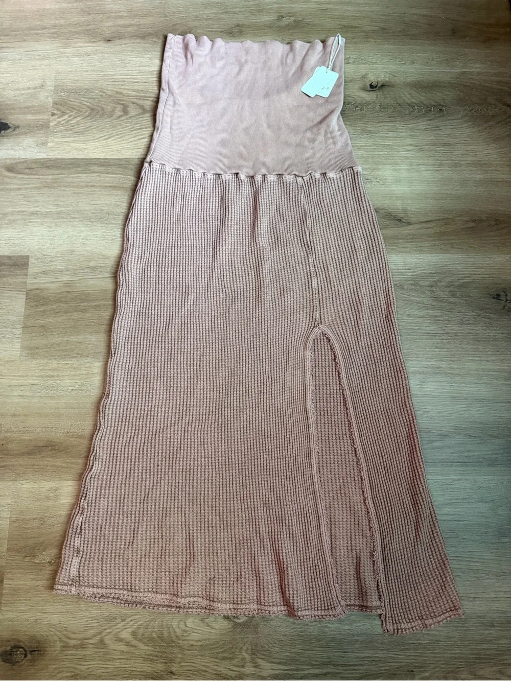 Free People Maxi Skirt in Dusty Rose Pink